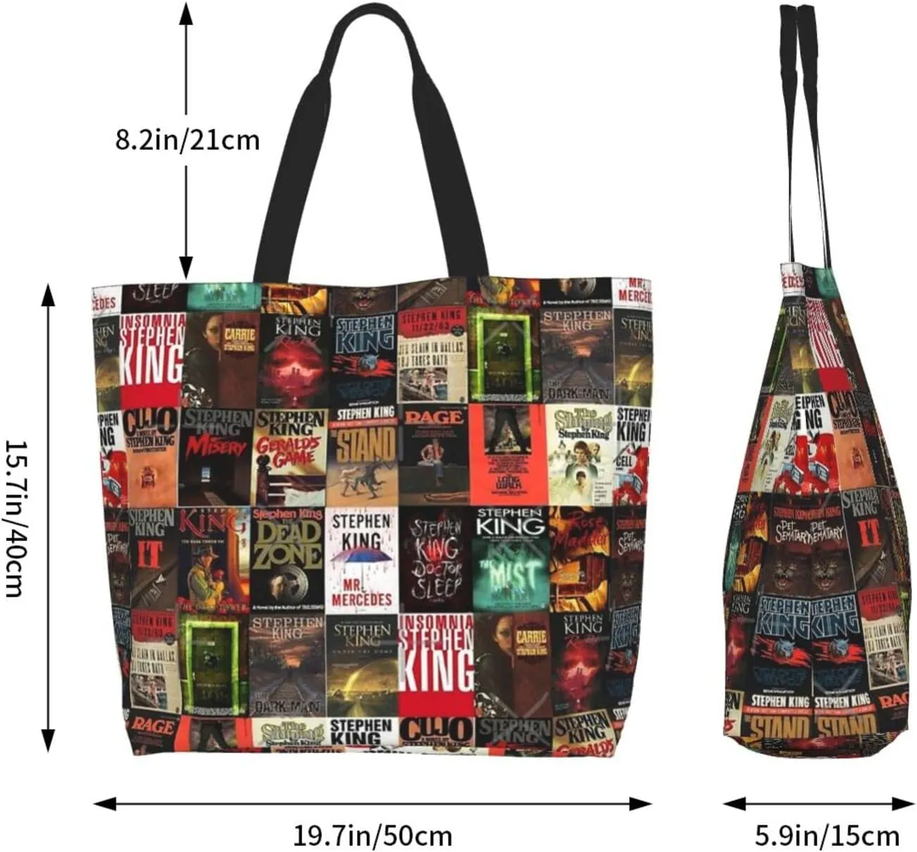 Ftuiylu broadway Tote Bag Women Kitchen Reusable Grocery Bags Shopping Bag Beach Bags Shoulder Bag