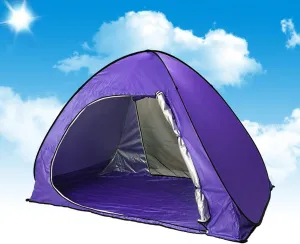 Fully Automatic Construction-Free Camping Beach Sunshade Tent Quick Open Outdoor Rainproof Color Tent, Purple