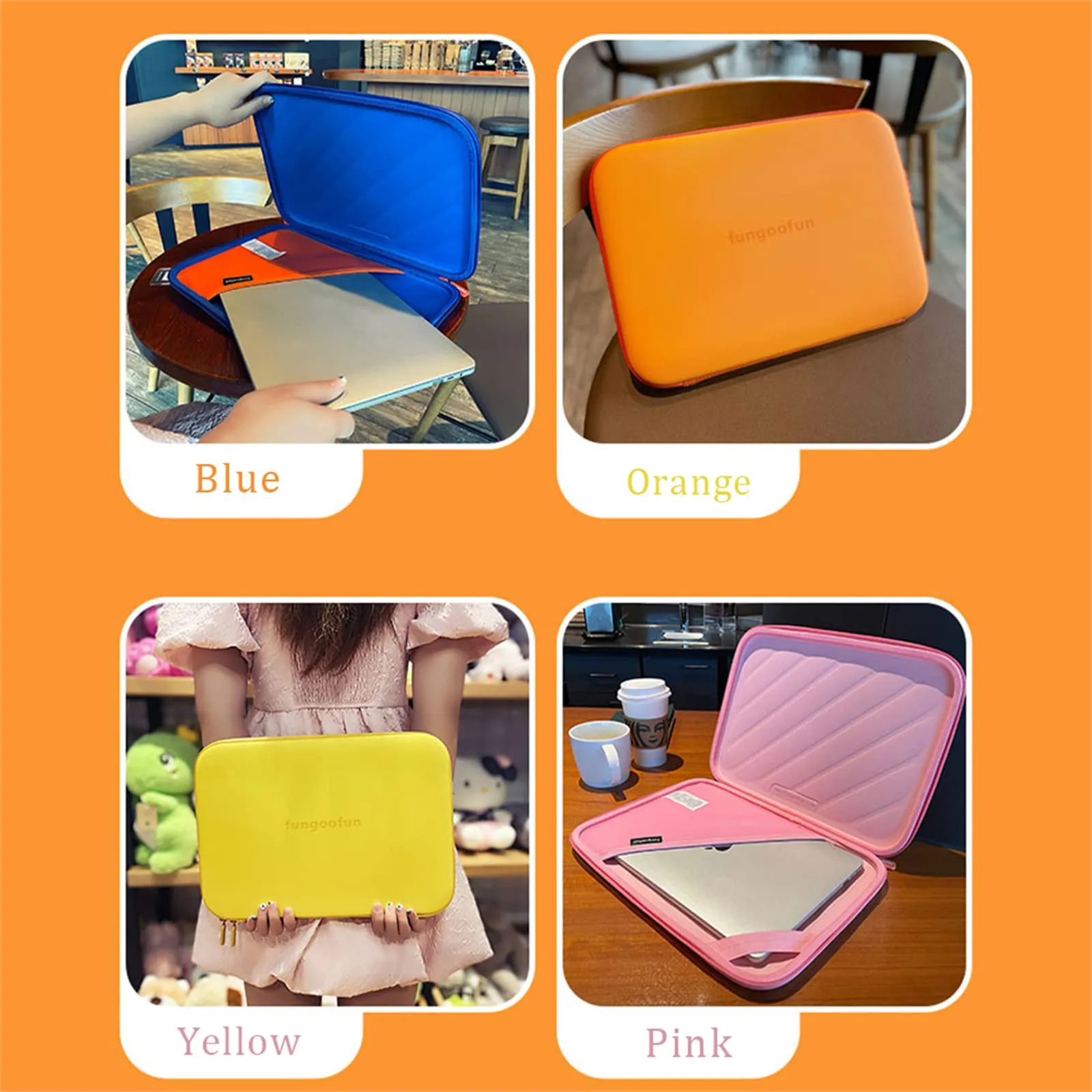 Fungoofun 15" Water proof laptop sleeve- Pink