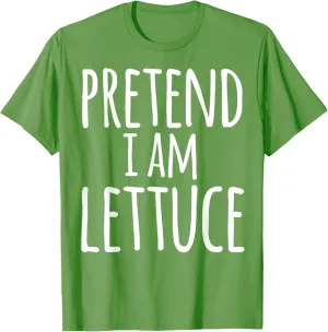 Funny Easy Lazy Halloween PRETEND I AM LETTUCE Costume Gift T-Shirt