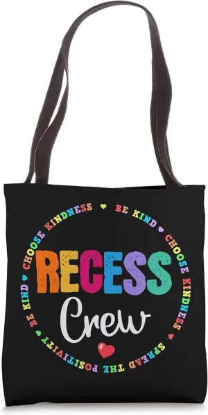Funny School Gift for Teachers Students Monitor Recess Crew Tote Bag