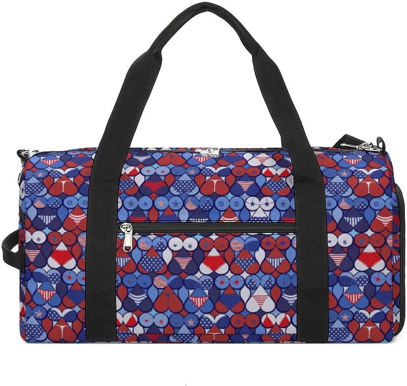 Funny Sport Gym Duffle Travel Bag with Shoe Compartment,Wet Pocket for Men and Women