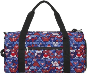 Funny Sport Gym Duffle Travel Bag with Shoe Compartment,Wet Pocket for Men and Women