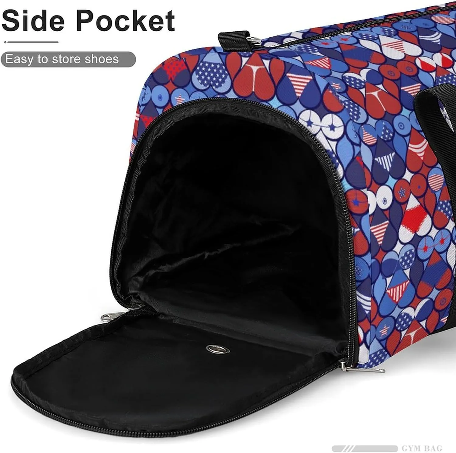 Funny Sport Gym Duffle Travel Bag with Shoe Compartment,Wet Pocket for Men and Women