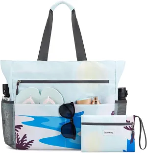 G4Free Beach Bag, Waterproof Sandproof Beach Tote Bag, Large Capacity Foldable for Women