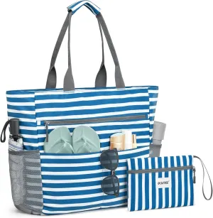 G4Free Beach Bag, Waterproof Sandproof Beach Tote Bag, Large Capacity Foldable for Women