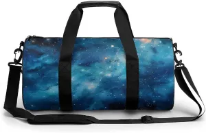 Galaxy Sky Blue Novelty Large Duffel Bag Lightweight Gym Bag Travel Tote Bags