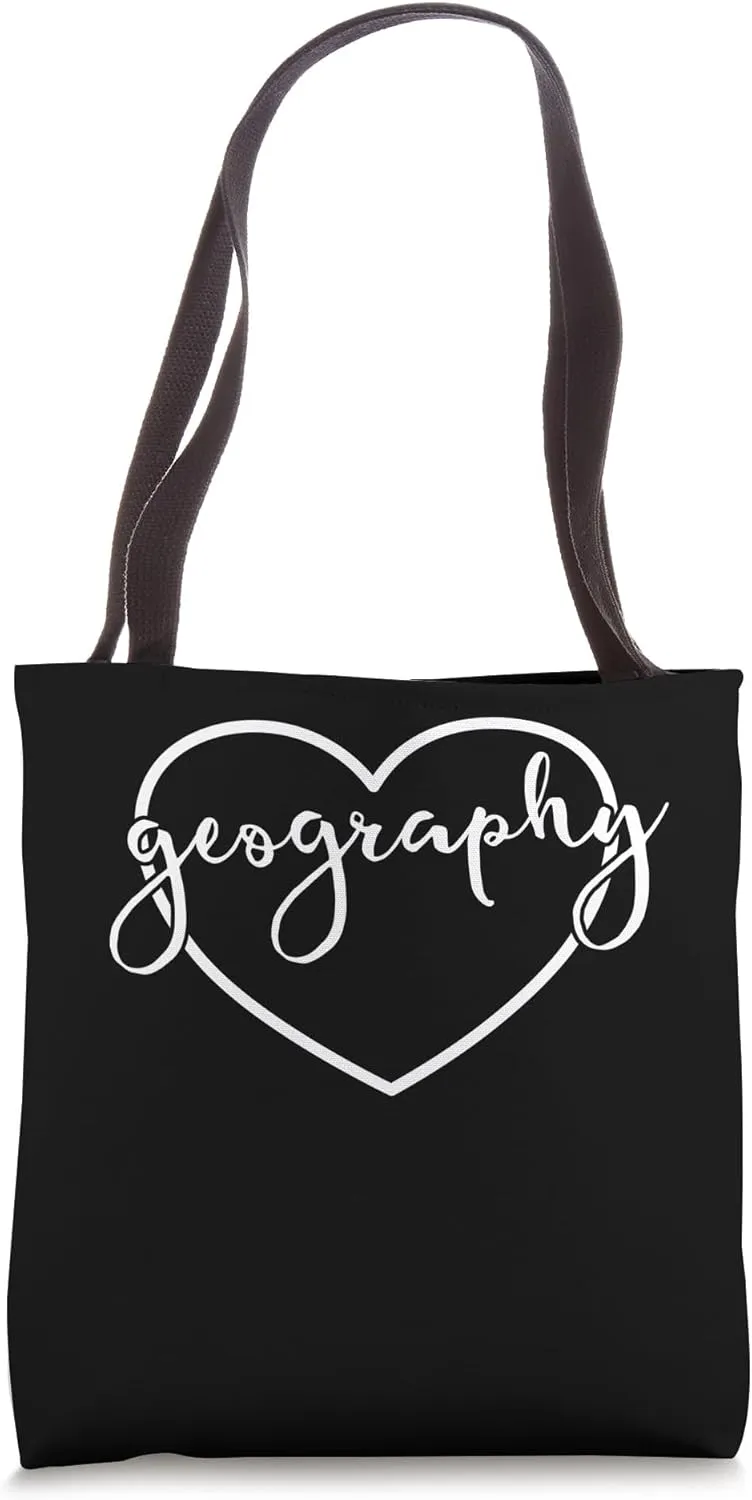 Geography Heart Back To School World Geography Teacher Tote Bag