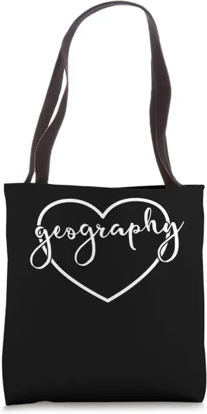 Geography Heart Back To School World Geography Teacher Tote Bag