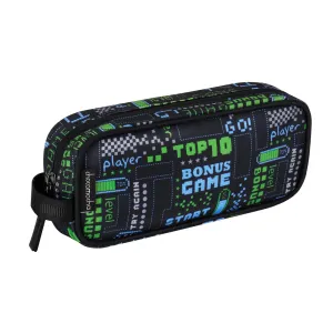 Geometry Print Black Pencil Bag