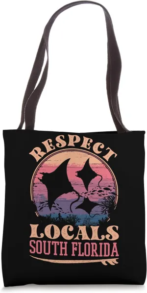 Giant Oceanic Manta Ray, Respect De Locals, South Florida Tote Bag