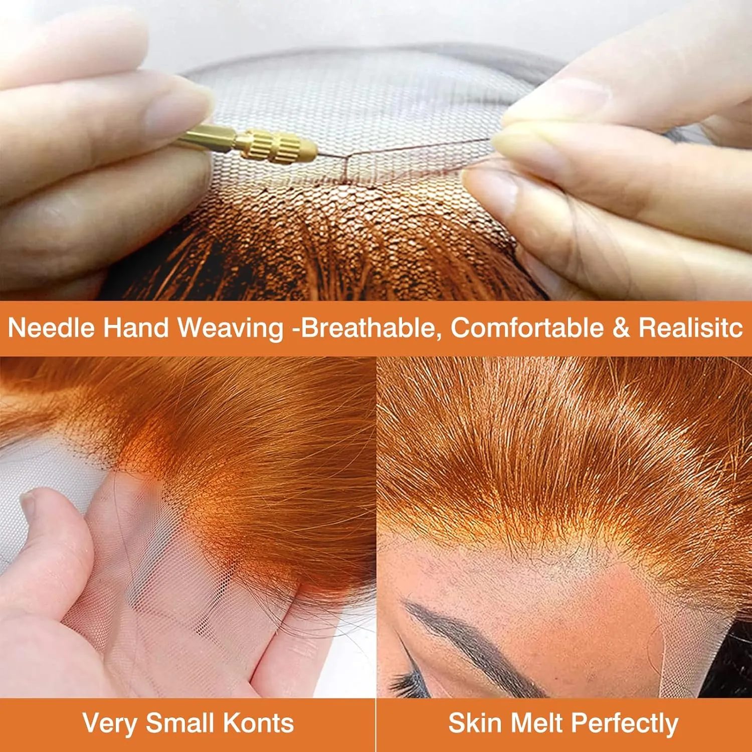 Ginger Wig Human Hair 13x4 deep wave Ginger Orange Lace Front Wigs Human Hair HD Transparent Lace Frontal 350 Colored Human Hair Wig Pre Plucked 180% Density 36inch