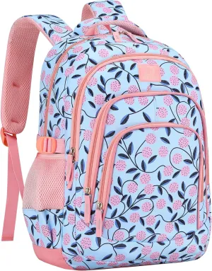 Girls Backpack - 17" Tall Colorful School Bag, Archibald Collection, 24L Capacity, Berry Pink