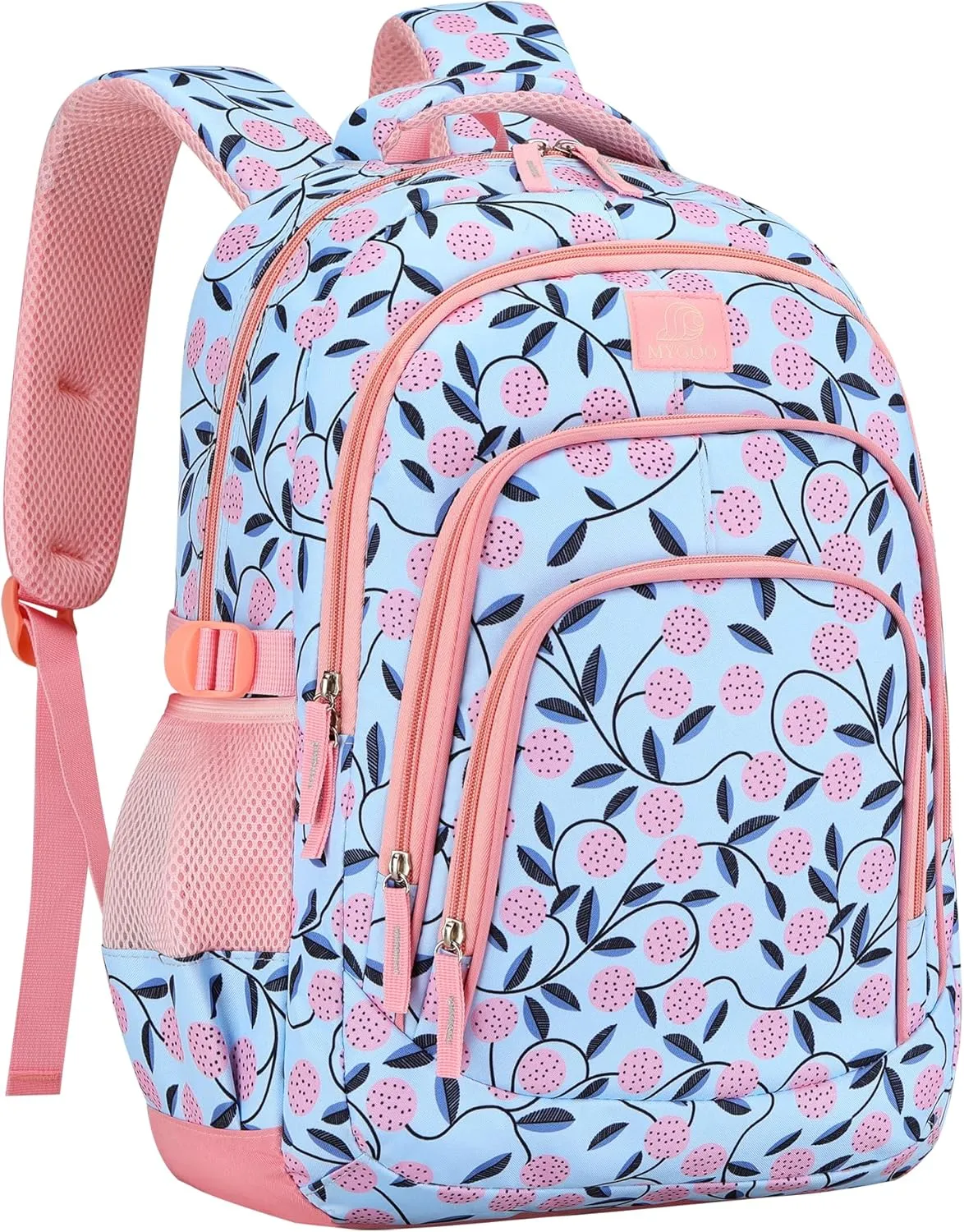 Girls Backpack - 17" Tall Colorful School Bag, Archibald Collection, 24L Capacity, Berry Pink