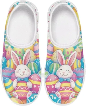 Girls Slip On Sneakers Cute Easter Gifts for Kids Tennis Gym Shoes