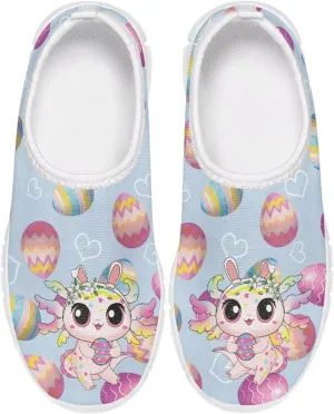 Girls Slip On Sneakers Cute Easter Gifts for Kids Tennis Gym Shoes
