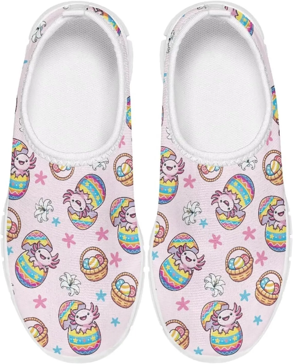 Girls Slip On Sneakers Easter Bunny Shoes for Girls Tennnis Gym Shoes