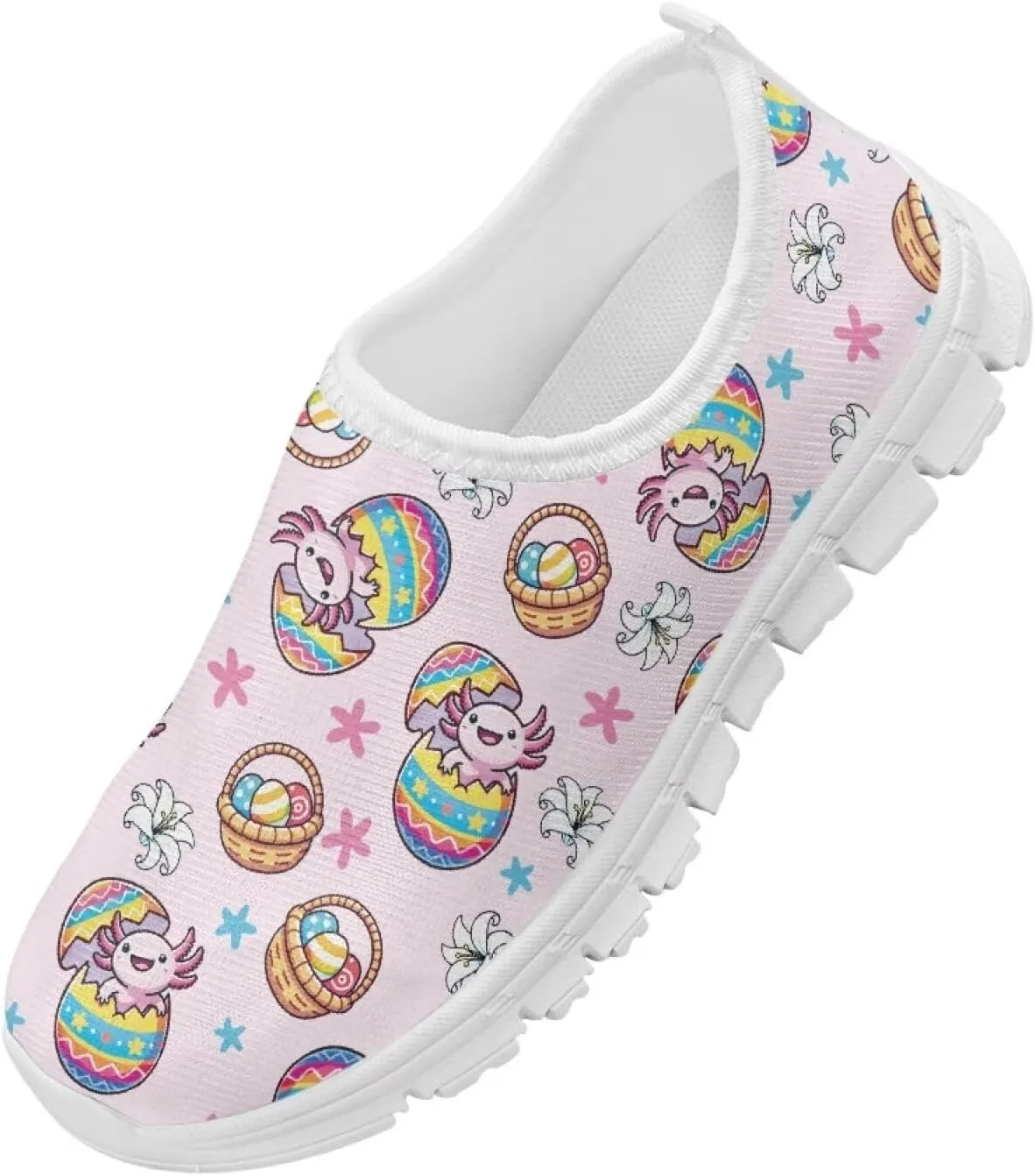 Girls Slip On Sneakers Easter Bunny Shoes for Girls Tennnis Gym Shoes