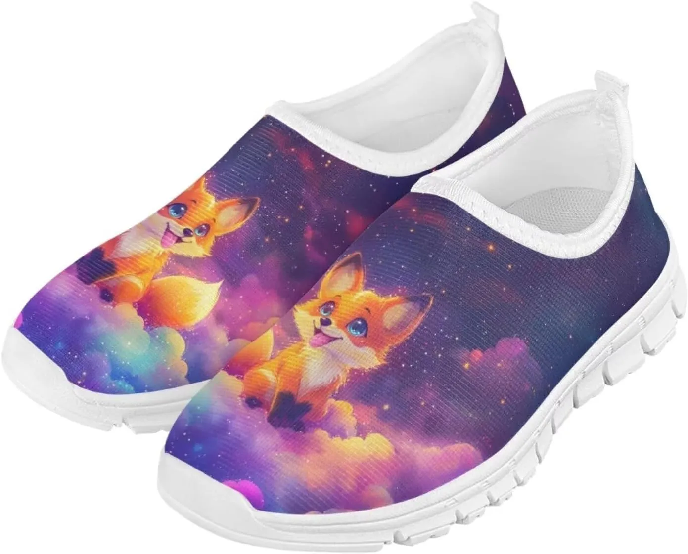 Girls Slip On Sneakers Shoes Animals Themed Kids Tennis Running Shoes