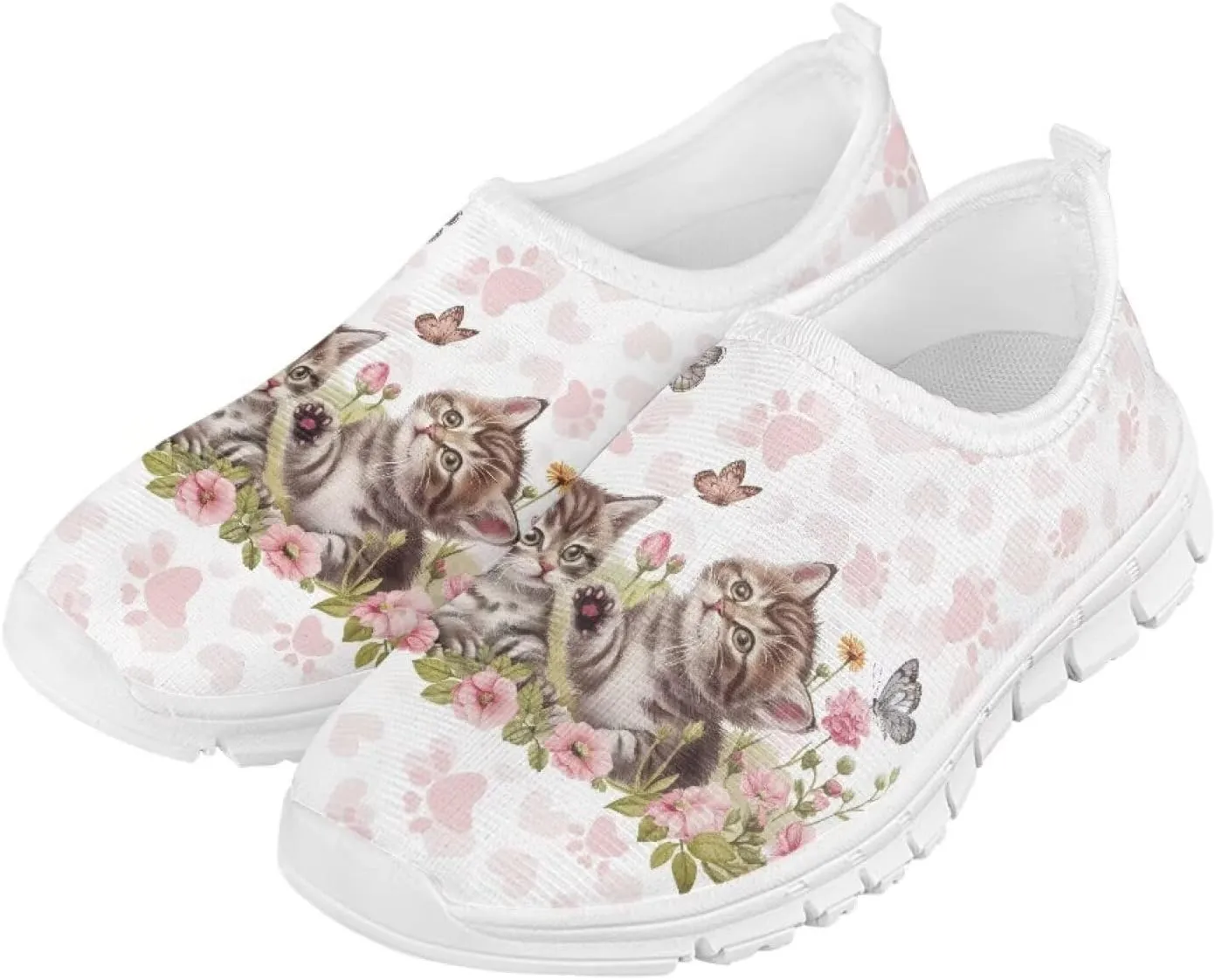 Girls Slip On Sneakers Tennis Shoes Fancy Little Kids Running Shoes