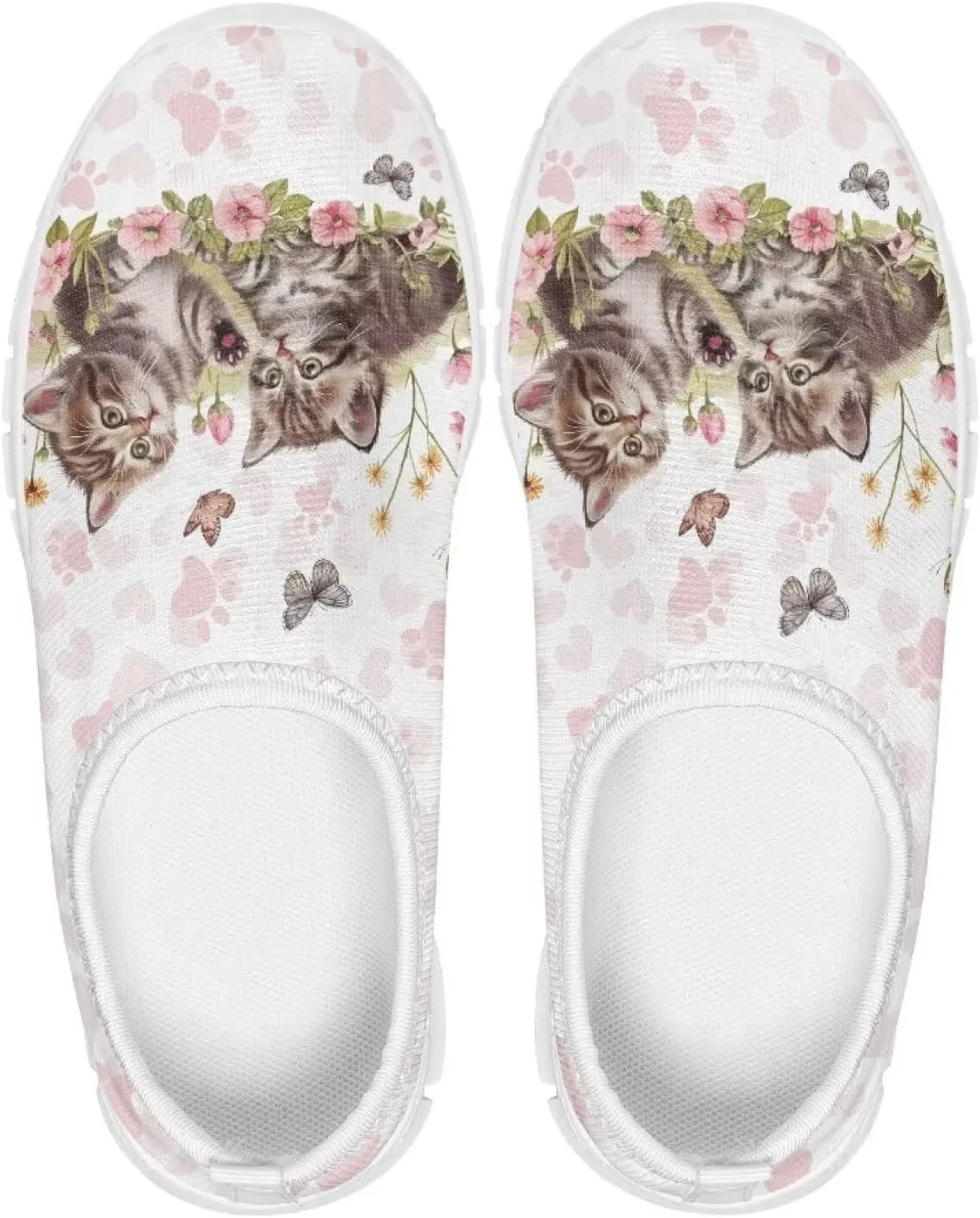 Girls Slip On Sneakers Tennis Shoes Fancy Little Kids Running Shoes