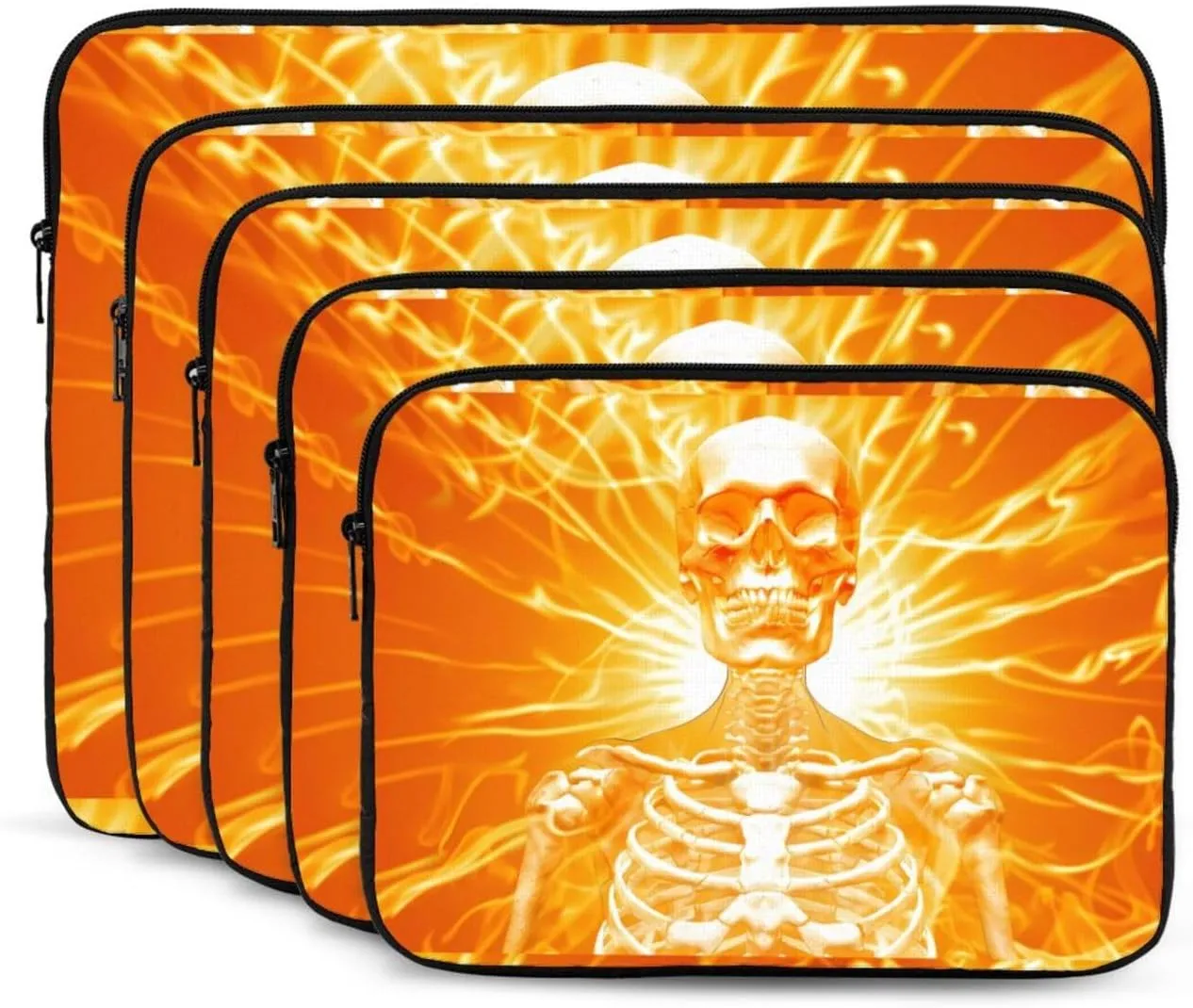 Glowing Skeleton Laptop Inner Bag Laptop Sleeve Case Briefcase Carrying Laptop Cover