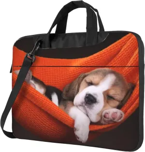 Golden Retrievers Laptop Shoulder Bag ​for Men Women, Computer Carrying Case Messenger Bag with Strap
