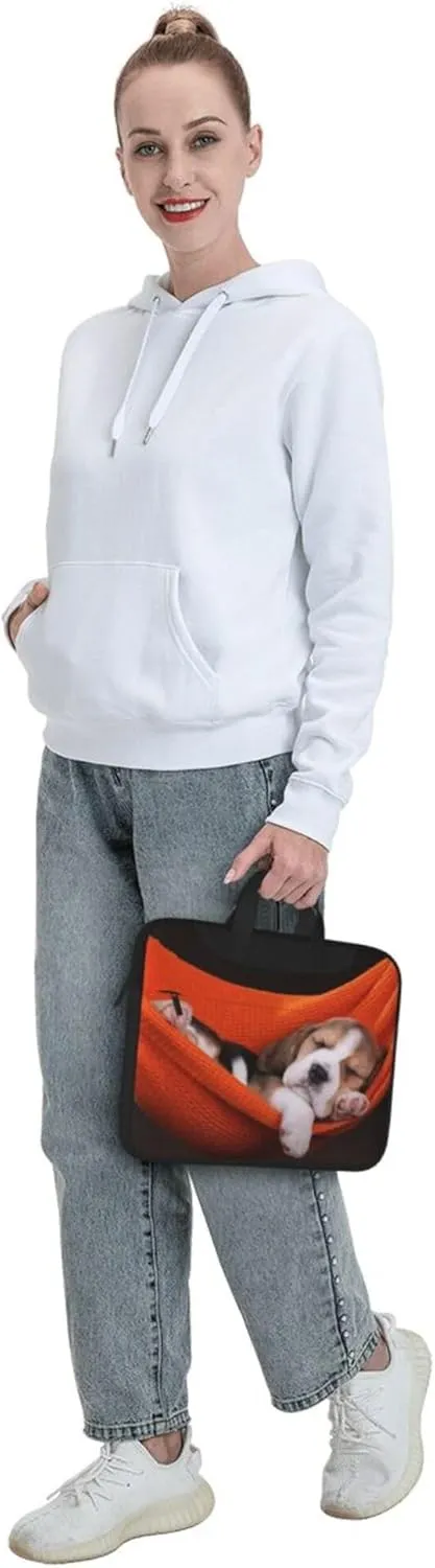 Golden Retrievers Laptop Shoulder Bag ​for Men Women, Computer Carrying Case Messenger Bag with Strap