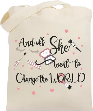 Graduation Gifts for Her 2025 Graduates Tote Bag Went to Change the World Canvas Bag College Grad Gifts for Women Girls