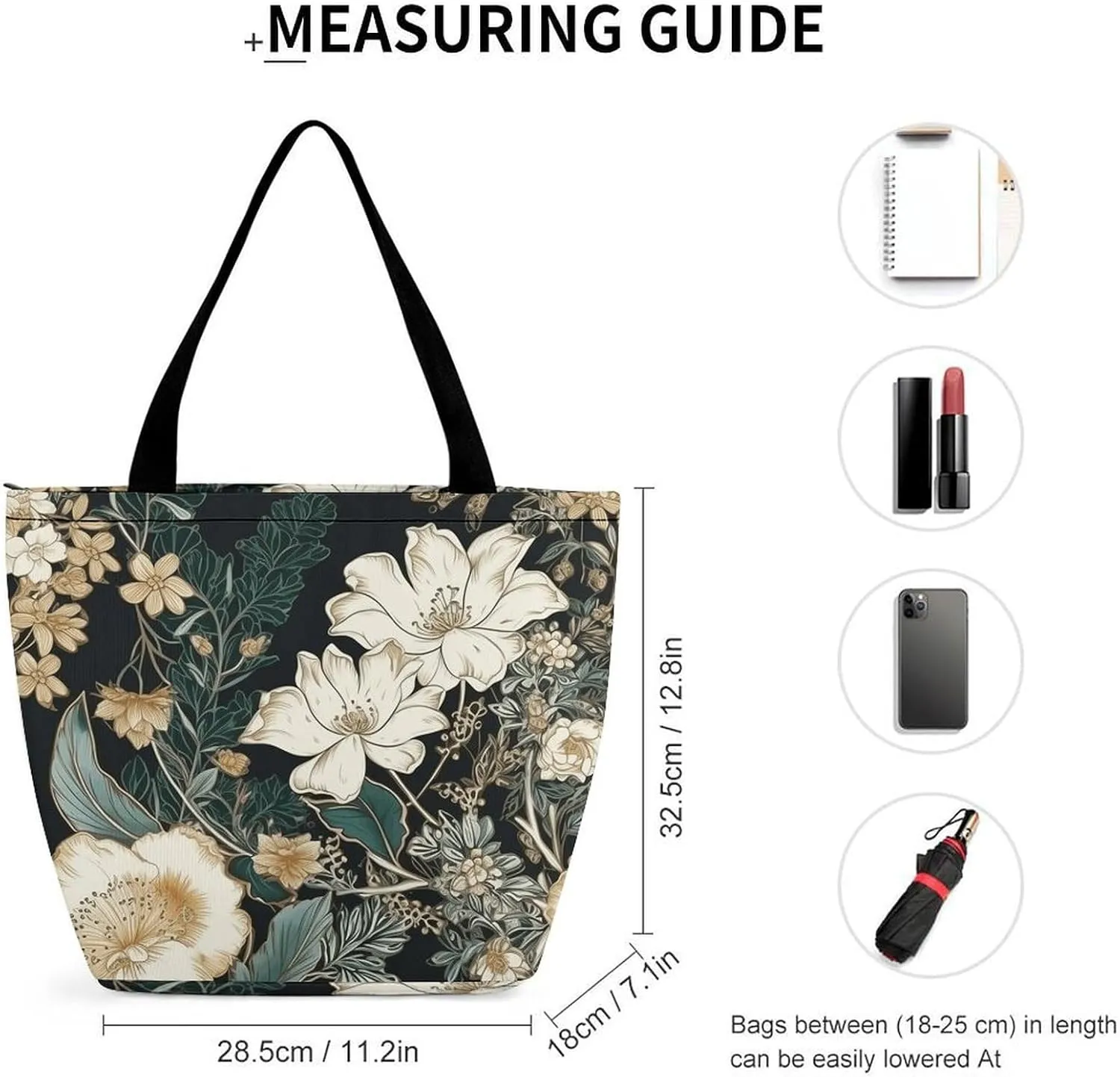 Grocery Bag Reusable Tote Bag Foldable Black Dog in The Field Shopping Bag Handbag Washable Shoulder Bag for Travel