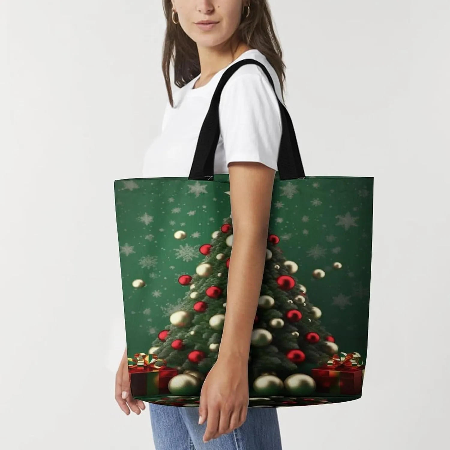 Grocery Bag Reusable Tote Bag Foldable Seals On Ice Shopping Bag Handbag Washable Shoulder Bag for Travel