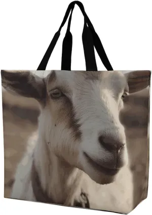 Grocery Bags for Shopping Goat on Hillside Shopping Bag for Women Men Lightweight Bag Reusable Tote Bags Foldable Bag with Handle Portable Storage Handbag