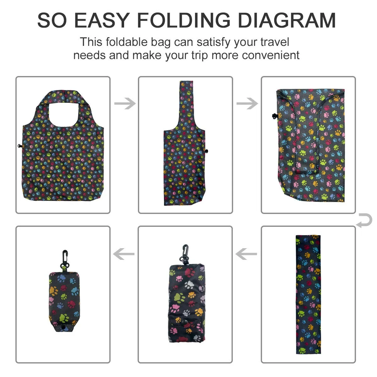 Grocery Bags Heavy Duty Foldable Shopping Tote Bag