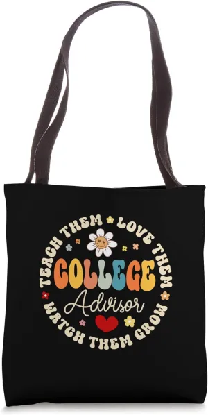 Groovy Academic Advisor Appreciation Week Back to School Tote Bag