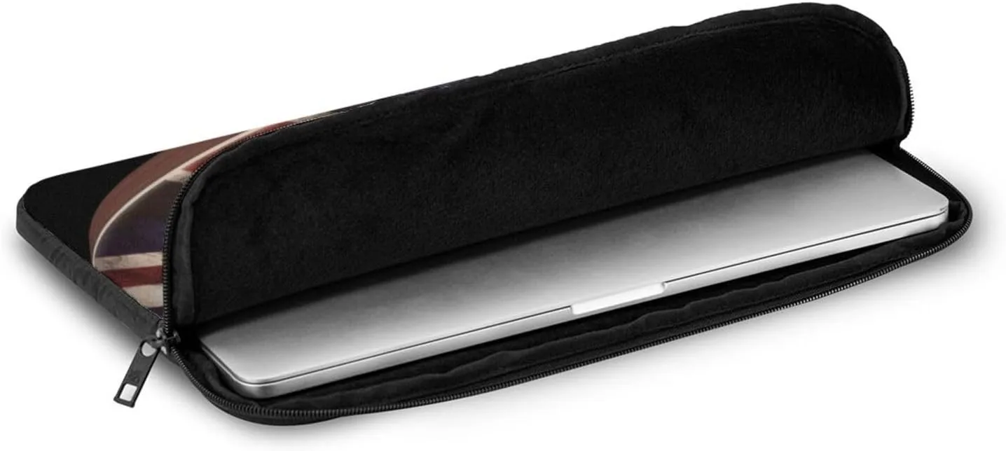 Guitar British Flag Laptop Sleeve 17 inch Shockproof Protective Computer Carrying Cover Computer Bag Laptop Case Briefcase Handbags Portable Laptop Bag Gifts for Men Women