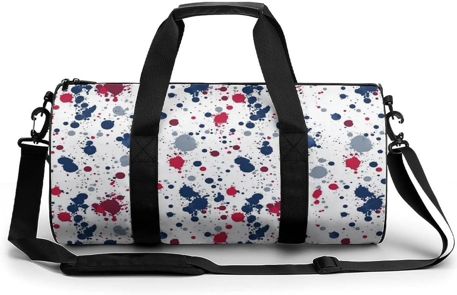 Gym Bag 17in for Men Women, Waterproof Foldable Sports Organizer, Durable Workout Travel Duffle Bag, Dynamic Spray Ink-281