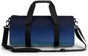 Gym Bag 17in for Men Women, Waterproof Foldable Sports Organizer, Durable Workout Travel Duffle Bag, Twilight Horizon Gradient-1370