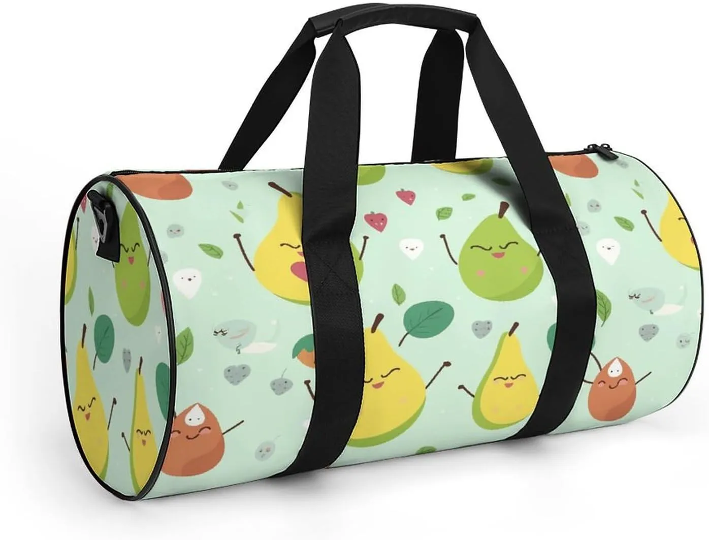 Gym Bag Cartoon Pears Duffel Bag for Men Women Overnight Bag with Shoe Compartment Workout Bags