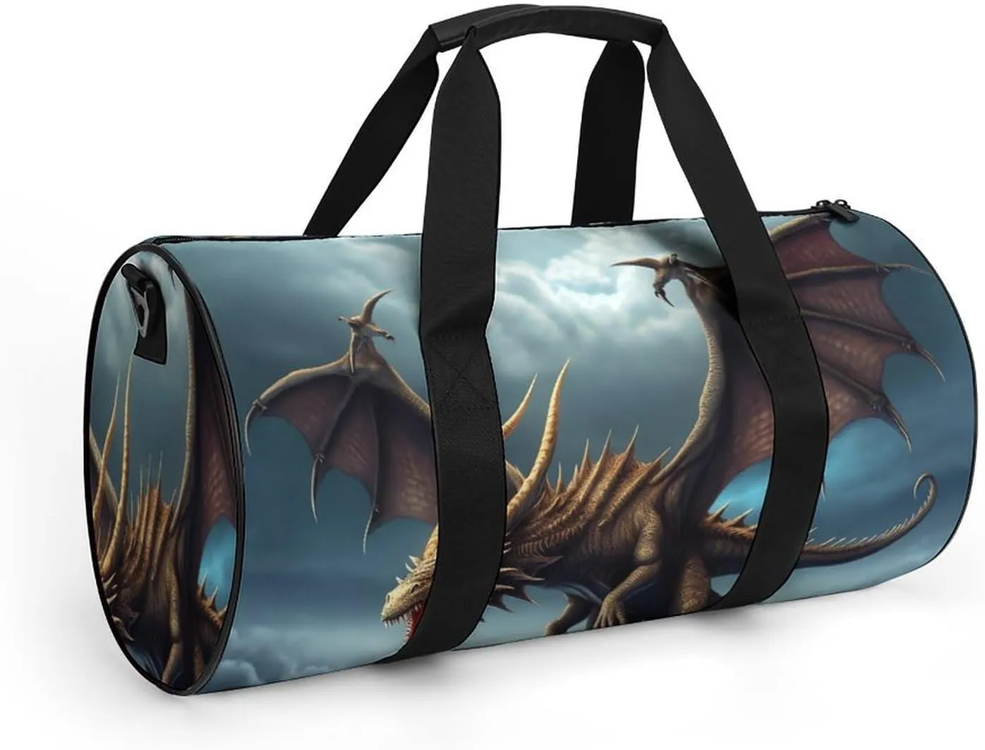 Gym Bag Flying Dragon Duffel Bag for Men Women Overnight Bag with Shoe Compartment Workout Bags