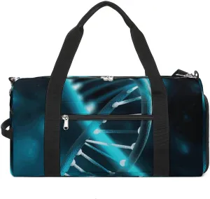 Gym Bag for Men Travel Duffle Bag Science Gene Strand Tote Bag Weekender Duffel Bag Weekender Bag for Sports