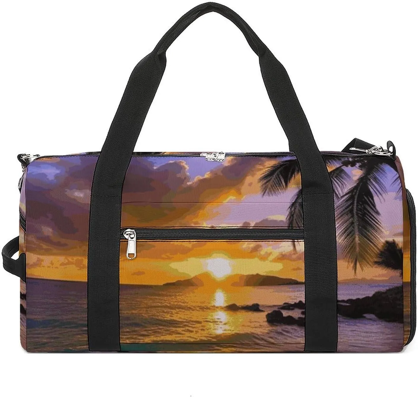 Gym Bag for Men Women Travel Duffle Bag Lightweight Weekender Duffel Bag Tropical Hawaii Palm Tree Carry on Bag