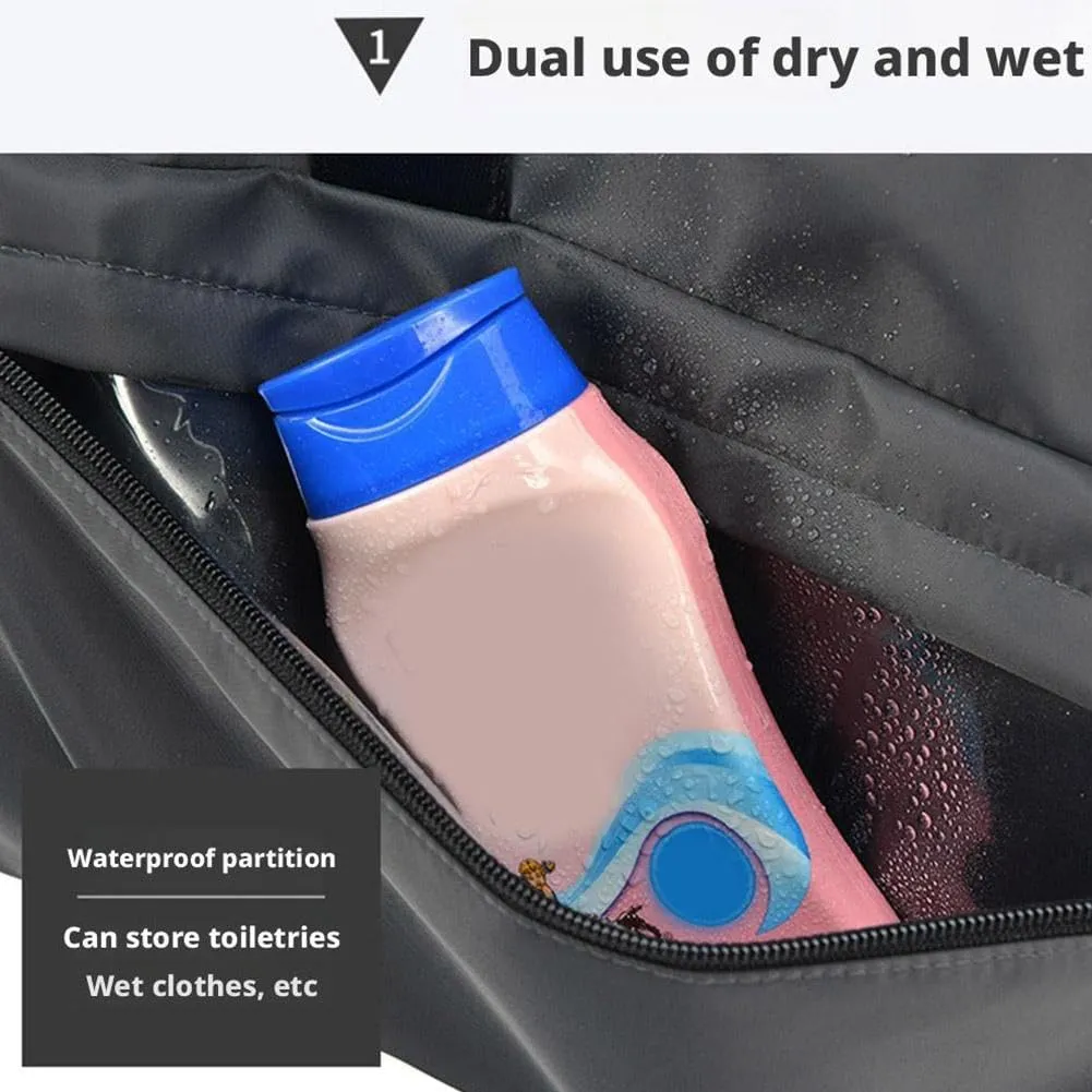 Gym Bag for Women and Men,Dry and Wet Separate Waterproof Fitness Bag Large Capacity Sports Bag with Shoe Compartment for Travel Yoga Training,16"*12"*9.7"