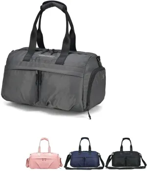 Gym Bag for Women and Men,Dry and Wet Separate Waterproof Fitness Bag Large Capacity Sports Bag with Shoe Compartment for Travel Yoga Training,16"*12"*9.7"