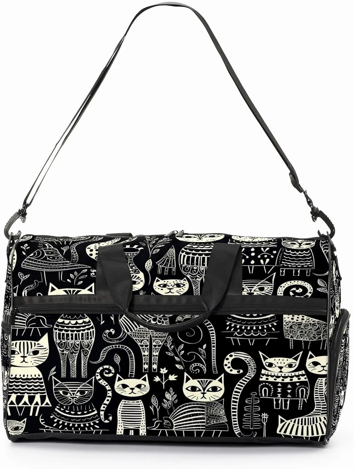 Gym Bag for Women, Carry on Weekender Overnight Bag, Travel Duffel Bags, Personal Item Travel Bag Tote Bag Workout Dance Bag, Cat - 3