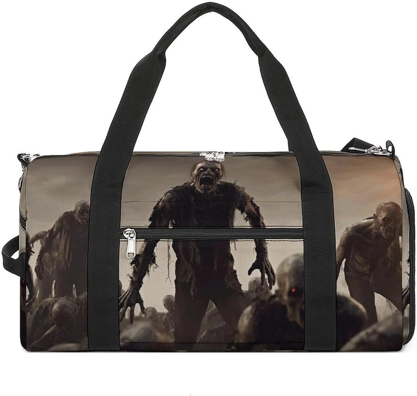 Gym Bag Many Zombie Duffel Bag for Men Women Overnight Bag with Shoe Compartment Workout Bags