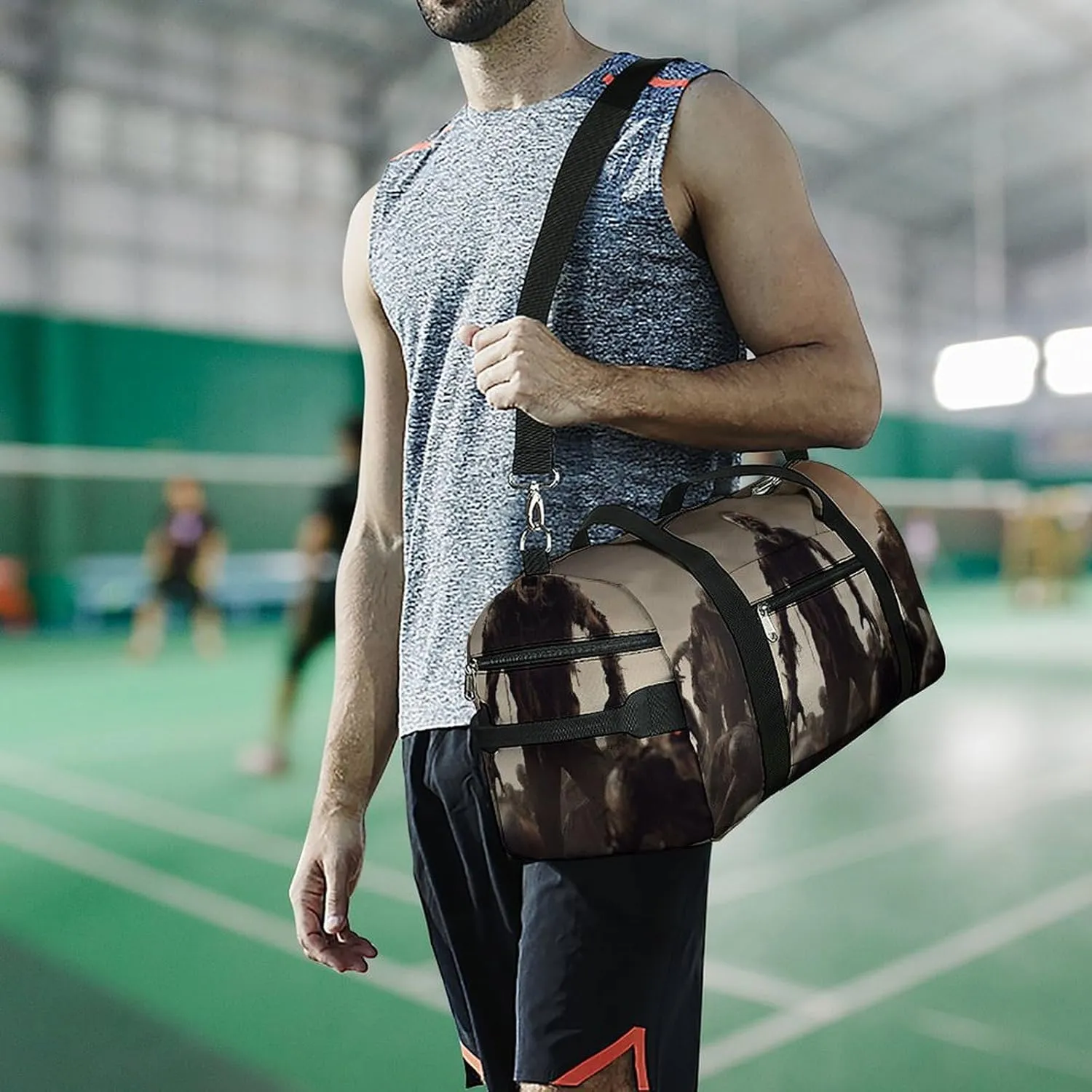 Gym Bag Many Zombie Duffel Bag for Men Women Overnight Bag with Shoe Compartment Workout Bags