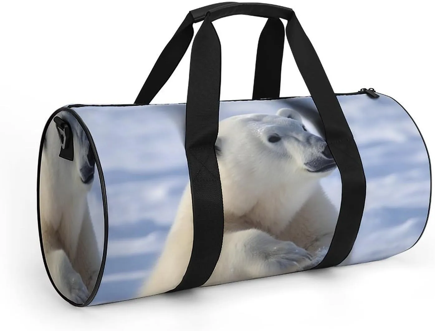 Gym Bag Polar Bear Duffel Bag for Men Women Overnight Bag with Shoe Compartment Workout Bags