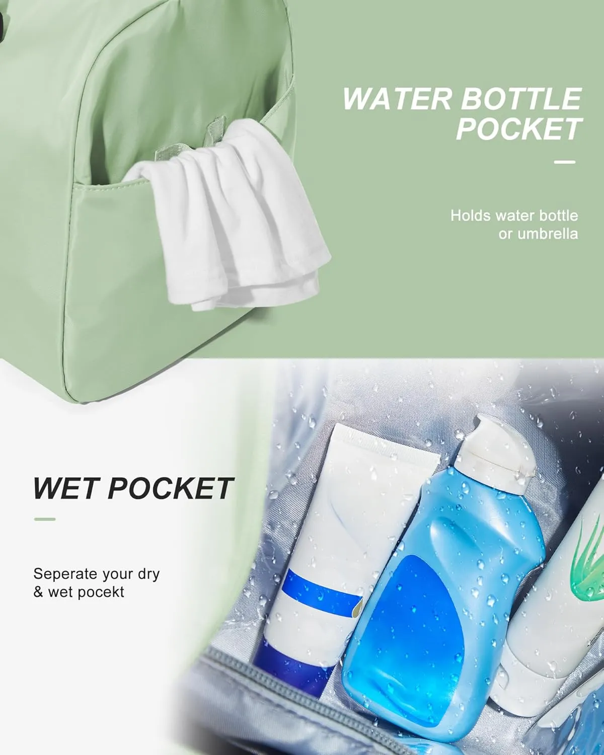 Gym Bag Womens Mens with Shoes Compartment and Wet Pocket Travel Duffel Bags for Women for Plane Sport Gym Tote Bags Swimming Yoga Small Waterproof Weekend Overnight Carry on Bag Hospital Holdalls