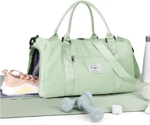 Gym Bag Womens Mens with Shoes Compartment and Wet Pocket Travel Duffel Bags for Women for Plane Sport Gym Tote Bags Swimming Yoga Small Waterproof Weekend Overnight Carry on Bag Hospital Holdalls