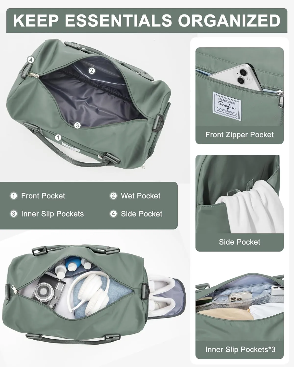 Gym Bag Womens Mens with Shoes Compartment and Wet Pocket,Travel Duffel Bag for Plane,Sport Gym Tote Bags Swimming Yoga,Waterproof Weekend Overnight Carry on Bag Hospital Holdalls